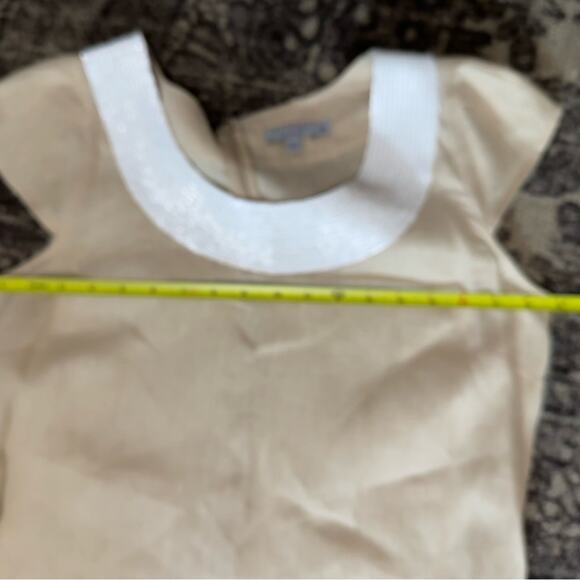 Calypso St Barth Women’s Size M Tan Beige Linen White Sequin Neck Mini Dress - Picture 8 of 10